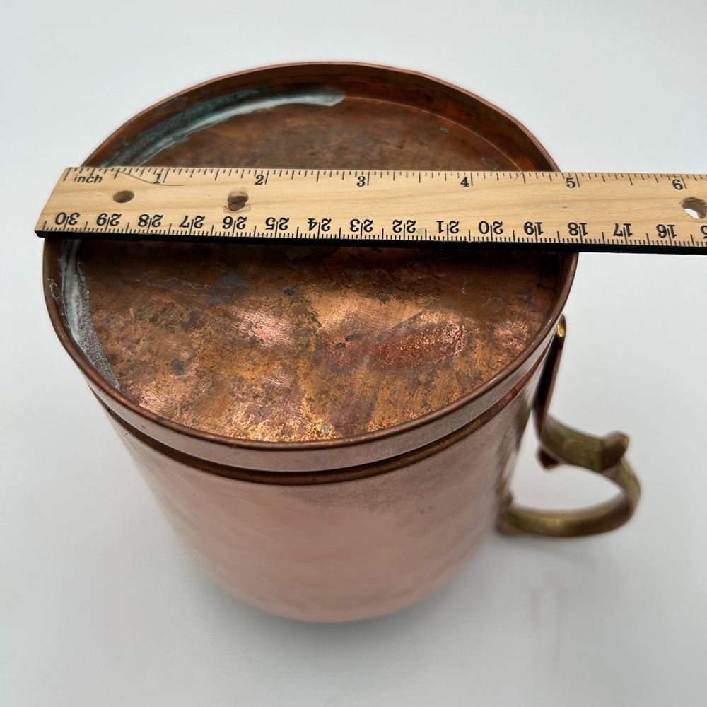 Copper Pitcher with Handle - Picture 7 of 9